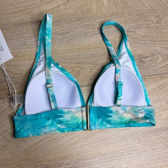 NWT Calme Johnny Was Multi Tie Dye Bikini Top Adjustable Molded Cups Small - Picture 6 of 8